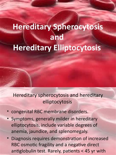 hereditary elliptocytosis life expectancy|Hereditary Spherocytosis and Hereditary Elliptocytosis .